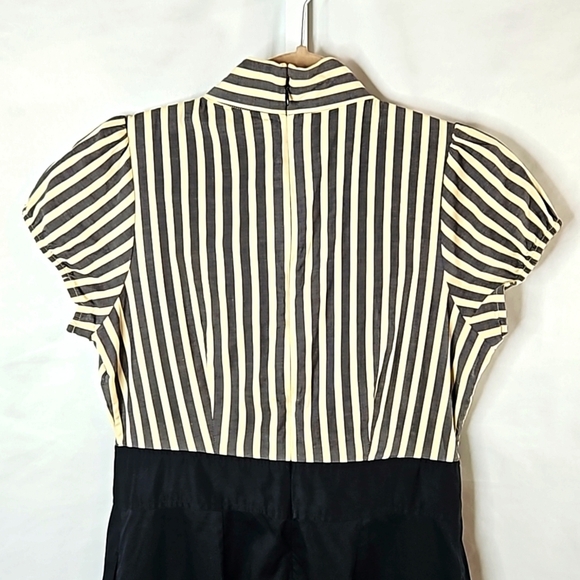 The Limited Gray,Cream & Black Striped Dress Size 10 - Picture 7 of 9